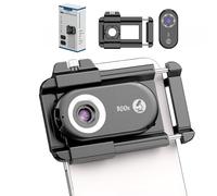 Phone Microscope Lens, Mini Pocket Digital Microscope, Nano Zoom 100-200x for Phone, Portable Smartphone Micro Lens Camera Attachments with CPL Lens Universal Clip for Smartphone