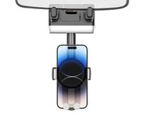 Phone Mount Car, Rear View Mirror Rotatable Smartphone Holder, 3.35x4.72 Inches Adjustable Hands- Car, Phone Bracket for Truck, Secure Stable Easy Install