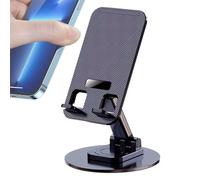 Phone Mount - Foldable Desk Stand, 360 Degree Adjustable Metal Cradle | Fits All Smartphones, Ideal for Hands-Viewing, Video Calling, Easy