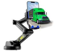 Phone Mount for Truck Phone Holder for Truck - Heavy Duty Super Suction Cup, Mobile Device Holder Dashboard Window 16.9 inch Long Arm & Stable, iPhone & Samsung Compatible, Semi Trucker, Blue