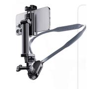 Phone Neck Mount with Phone Clip, Neck Mount for Cell Phones with Chest Strap, POV/Vlog Selfie Phone Holder for iPhone and Android