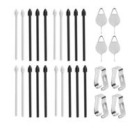 Phone Pen Nibs Parts Replacement Tips Durable Writing Pen Nibs for Note 10 Note 10 Plus Tab S6 T860 T865 ABS Material 20pcs Tips 4 Needles 4 Tweezers (Black)