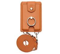 Phone Pouch Card Holder, Phone Wallet Stick On | Phone Pocket Seelve,Multifunctional Waterproof Phone Pocket with 2 Card Slots, Card Holder with Stand and Removable Cord, Suitable for a, orange