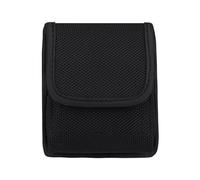 Phone Pouch for Belt with Oxford Fabric and Covered Flap, B | Oxford Fabric Body, Belt Loop Attachment, Hook-and-Loop Fastener, Covered Phone Storage, Black Finish, Rear Clip