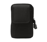 Phone Pouch Mobile Phone Waist Bag 6.5 Inches Canvas Packs Outdoor Sport Men Wear Belt Mini Chest(Black)