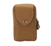 Phone Pouch Mobile Phone Waist Bag 6.5 Inches Canvas Packs Outdoor Sport Men Wear Belt Mini Chest(Brown)