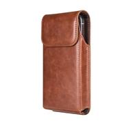 Phone Pouch Mobile Phone Waist Bag Magnetic Leather Belt Clip Case Men Travel Smart Holster Pouch Cover(Brown,Size 2 (6.7 Inch))