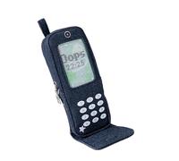 Phone Printed Multi Pocket School Supplies Commuter Travel Organization Desk Accessories with Pen, blue (navy blue)