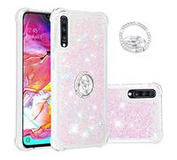 Phone Protection Case Compatible with Samsung Galaxy A70, Quicksand Series Glitter Flowing Liquid Floating Girls Women Phone Case with Kickstand, Soft Tpu Bumper Cushion Clear Phone Ca
