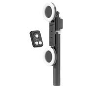 Phone Recording Tripod Stand - Tripod with Light and Remote Control, High Adjustable Travel Tripod Stick, Lightweight Holder Delivers Clear Hands Rotation Angle, Foldable Rig with Streaming