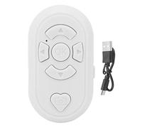 Phone Remote Control - BT4.0 Connection, Remote Shutter for Selfies, Page Turning & Volume Control for Smartphones (White)