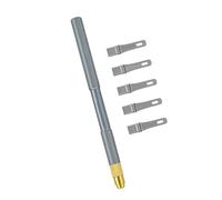 Phone Repair Counter Type-C Pad Set, Rework Cover Tool with Ribbed Metal Handle and 5 Replaceable Port Covers for Soldering and Hot-Air Service Type C Port Rework Cover Charging Soldering Pad Set Tool