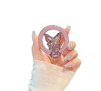 Phone Ring Holder,Finger Ring Stand Grip, Bling Diamond Butterfly Kickstand for iPhone 17/16/15/14/13 Pro Max, Galaxy S25/ S24/S23 Ultra, Ring Grip Holder for All Smartphone(Pink)