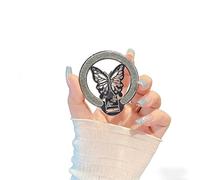 Phone Ring Holder,Finger Ring Stand Grip, Bling Diamond Butterfly Kickstand for iPhone 17/16/15/14/13 Pro Max, Galaxy S25/ S24/S23 Ultra, Ring Grip Holder for All Smartphone(Black)