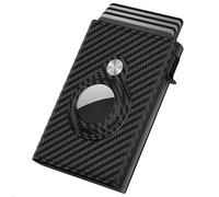 Phone S9 Plus Wallet Men's Wallet with Airtag Holder Wallet for Men RFID 6 to 11 Cards (Black, One Size)