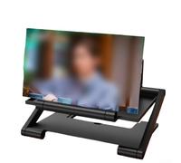 Phone Screen Magnifier 3D HD, Portable for Movies Videos Gaming, Foldable Mobile Display Enlarger Stand Viewer(Black)