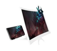 Phone Screen Magnifier - Mobile Display Enlarger, 12In Foldable Curved Expander, Portable Desktop Amplifier, Comfortable Video Viewer | Cinema Accessory For Kids Movie Night Home Travel Party Break