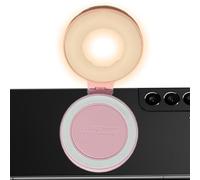 Phone Selfie Light - Magnetic Portable Ring Light, 360° Adjustable with Mirror | Clip-On LED Lamp for Makeup, Conference, Vlogging, Outdoor Travel, and Video Recording