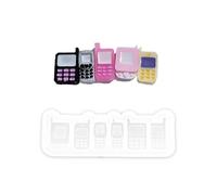 Phone Shaker Mold Jewelry Tool Silicone Epoxy Resin Mold Keychain Keyring Pendant Accessories Making Tool