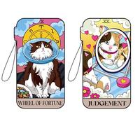 Phone Sock, Neoprene Phone Pouch with Carabiner and Straps, Universal Bag for Smartphones, Compact Sleeve Case for Travel Hiking, Shock Absorbing Pouch Case up to 7",Gift for Women Girls, Tarot Cat