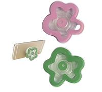 Phone Socket 2Pcs Universal Expanding Flower Socket Mobile Phone Stand and Grip with a Swappable Top for Phones Tablets Green