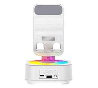 Phone Speaker Stand, Space Saving Design, 11x11x19cm, Cellphone Holder, Music Stand, Immersive Lighting Experience, For Live Streaming, Games, Bedroom, School