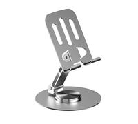 Phone Stand, Adjustable Phone Holder Stand For Desk, Full Aluminum Desktop Holder Stand for iPhone, Galaxy, All 4"-8" Mobile Phones - Grey