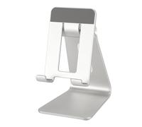 Phone Stand Cell Phone Desk Phone Stand Angle Adjustable Non Slip Base Metal Cell Phone Desk Holder for Reading Live Stream