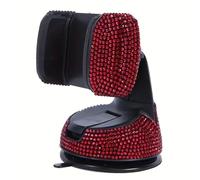 Phone Stand Glitter Diamond Car Phone Holder Mount Cup Bracket Stand Mobile Cell Universal Support for All Phones Rotation Phone Stand(Red)