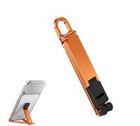 Phone Stand Keychain | V Shape Aluminum Alloy Portable Foldable Holder - Desk Cell Phone Holder | for Offices Video Recording Calling Home Outdoor Study Living Rooms Kitchen