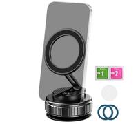 Phone Stand, Magnetic Smartphone Holder, Phone Stand for Camera, Strong Magnet with Suction Grip, Easy to Place Cradle, Secure Gadget Accessory for Navigation and Road Trip, 2.36x5x1.4 Inches