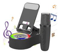 Phone Stand Speaker | Charging Wireless Station - LED Lights Cool Tech Gadgets for Kitchen Bedroom Living Room Video Conferencing Party Camping