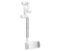 Phone Stand Universal 360° Car Rearview Mirror Phone Mount, Adjustable Holder for Smartphones and GPS Navigation Rotation Phone Stand(White)
