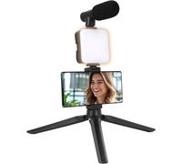 Phone Stand with Light - Selfie Stick Tripod,LED Stable Phone Selfie Tripod Mount, Multi-Functional Portable Cell Phone Tripod Stand for Video