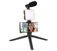 Phone Stand with Light,Tripod Selfie Stick - Portable Cell Phone Tripod Stand, LED All-round Selfie Lamp, Multi-Functional Phone Selfie Tripod Mount for Live Broadcast