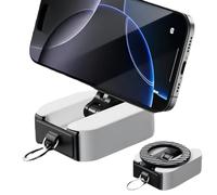 Phone Stand with Magnet, Double-Sided Magnetic Mobile Phone Mount, Adjustable-Angle Folding Smartphone Cradle for Navigation Filming Video Call Live-Streaming Recording