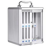 Phone Storage Cabinet Wall Mounted Phone Safe Deposit Box Mobile Phone Boxes With Locks Staff Mobile Phone Storage Boxes Portable Phone Management Box Improve Study, Off,Silver-12 bits Made in China