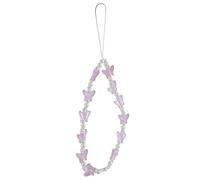Phone Strap Wrist Strap Butterfly Bead Chain Phone Charm Anti-Lost Y2K Cell Phone Strap Hanging Cord for Women Acrylic Phone Strap Butterfly Phone Chain, フリーサイズ
