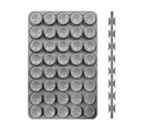 Phone Suction Grip - 80 Grain Smartphone Adhesive Sticky Stand, Non-Slip Suction Cup Cell Phone Back Mount For Picture & Video, Hands-Free Live Streaming Mirror Mount Accessory