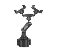 Phone Support for Cup Holder,Horizontal Vertical Adjustable - Cup Holder Double-Phone Stand,for Navigation Call Video Recording Commuting Travel Road Trip Family Outings