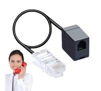 Phone To Ethernet Adapter - Telephone Socket Conversion Lead, Compact Data Linking Solution, Stable Contact Design | Router Modem Cable, Residential Communication Setup Usage