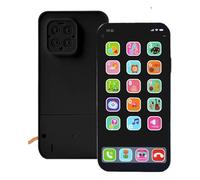 Phone Toy - Portable Touch Screen Teleph with Lights and Sound | Interactive Fake LED Learning Cable Car Toy, Play Cell Phone for Boys Girls