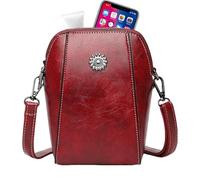 Phone Track - All Match Leto Vertical - Lo Mobile Phone Bag, Cash, Moons, Keys - Passport - Mobile Phone with Electric Bucket for Work, Days - Shopping, Travel, Dark Red, Se référer à la description