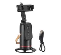 Phone Tripod | 360 Degree Rotation Rechargeable Stand,Portable AI Phone Holder Tripod,for Live Streaming Selfie Video Recording Calls Photography Conferencing Content Creators