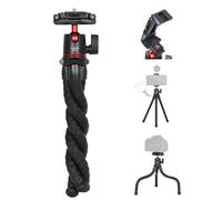 Phone Tripod, Andoer MT40 Flexible Octopus Tripod Stand Desktop Vlog Bracket 360° Rotatabble with 1/4 Inch Screw & Phone Holder 2-in-1 Platform Cold Shoe Mount for Smartphone Camera Vlog
