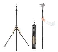 Phone Tripod, Cell Phone Tripod Light Stand with 5 Adjustable Sections 6.6lbs Load Capacity 87.4in Maximum Height Portable Carbon Fiber Photography Tripod Stand for Versatile Use