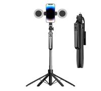 Phone Tripod - Selfie Stick | Travel Phone Stand, 71 Inch Four Leg Support Selfie Stick Extendable Cell Holder, Recording Phoe Stand, Content Creator Supplies for Travel