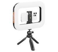 Phone Tripod With Light - 11.61 Inches LED Ring Stand | Extendable Selfie Stick | Portable Vlogging Mount Holder For Travel Vlogging Recording Video Photography Live Work Makeup