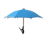 Phone Umbrella, UV Protection MiniShade, Clip On Adjustable Cover for Smartphones, Anti-Reflective Canopy for Watching Filming Outdoor Use & Bright Light Environments, Blue