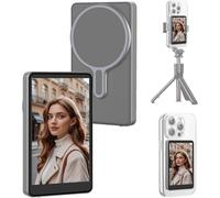 Phone Vlog Selfie Monitor Screen, 1080P Wireless Recording Magnetic Mount, Rear Camera for TikTok, Selfie Vlog, Live Streaming, Compatible with iPhone/Android (Grey)